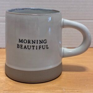 Morning Beautiful Stoneware Mug - White and Tan by Hearth & Hand